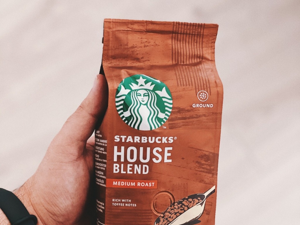 スターバックスのコーヒー豆袋の画像